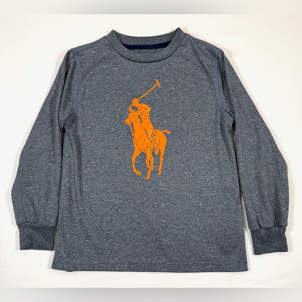 POLO RALPH LAUREN Boy‎ Performance Wear Lightweight Big Pony Long Sleeve Shirt 5